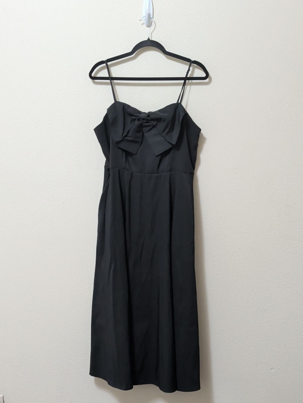a new day Black Midi Dress with Front Bow